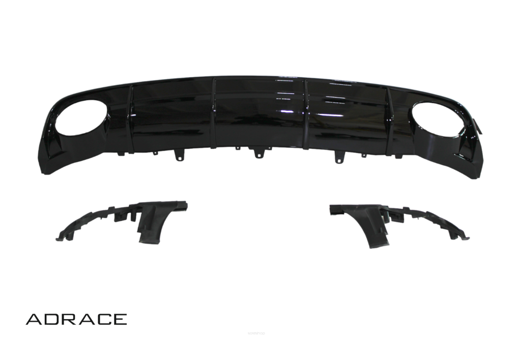 Dyfuzor Zderzaka + Końcówki Wydechu Kpl. Design RS6 [Audi A6 16-18 S-line]